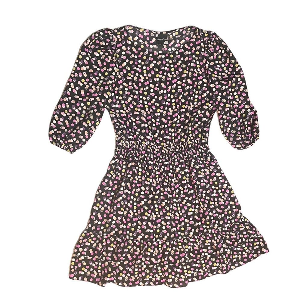 Maison Tara Multi Color Dot Dress